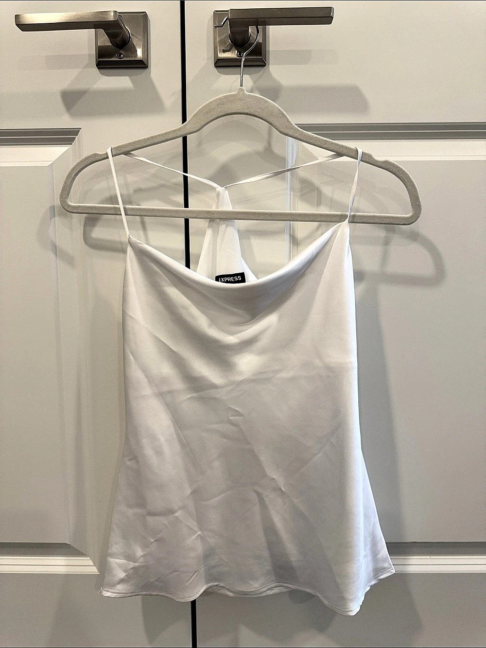 Express White Cowl Neck Camisole Size XXS Like New